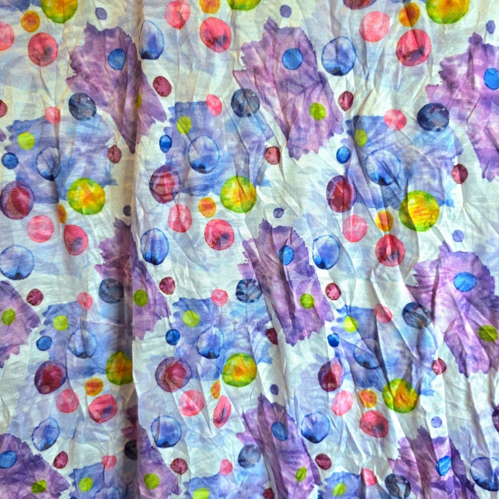 Shana Floral Stripe 3/4 Sleeve V-Neck Tunic Top XL Purple Blue3/ - Picture 11 of 15